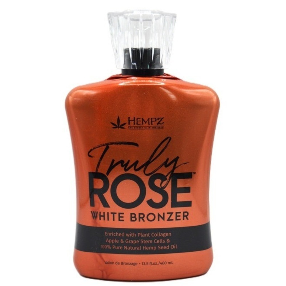 Hempz Truly Rose White Bronzer Indoor Tanning Lotion 13.5 fl oz w/Hemp Seed Oil
